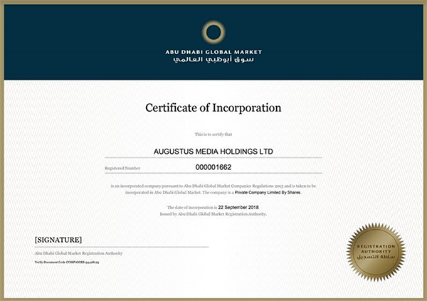 2018-September-Augustus-Media-Holding-Ltd-Abu-Dhabi-Global-Market