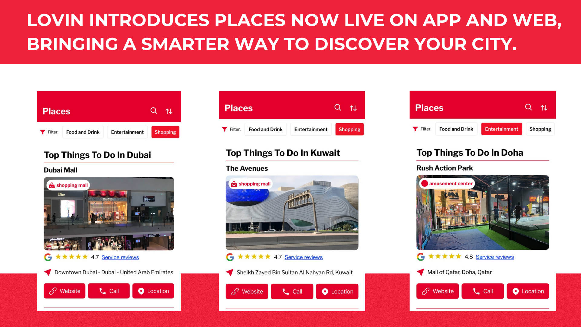 “LOVIN’ HAS BEEN MAKING 'Places' is now live on the Lovin APP and web!” (2)